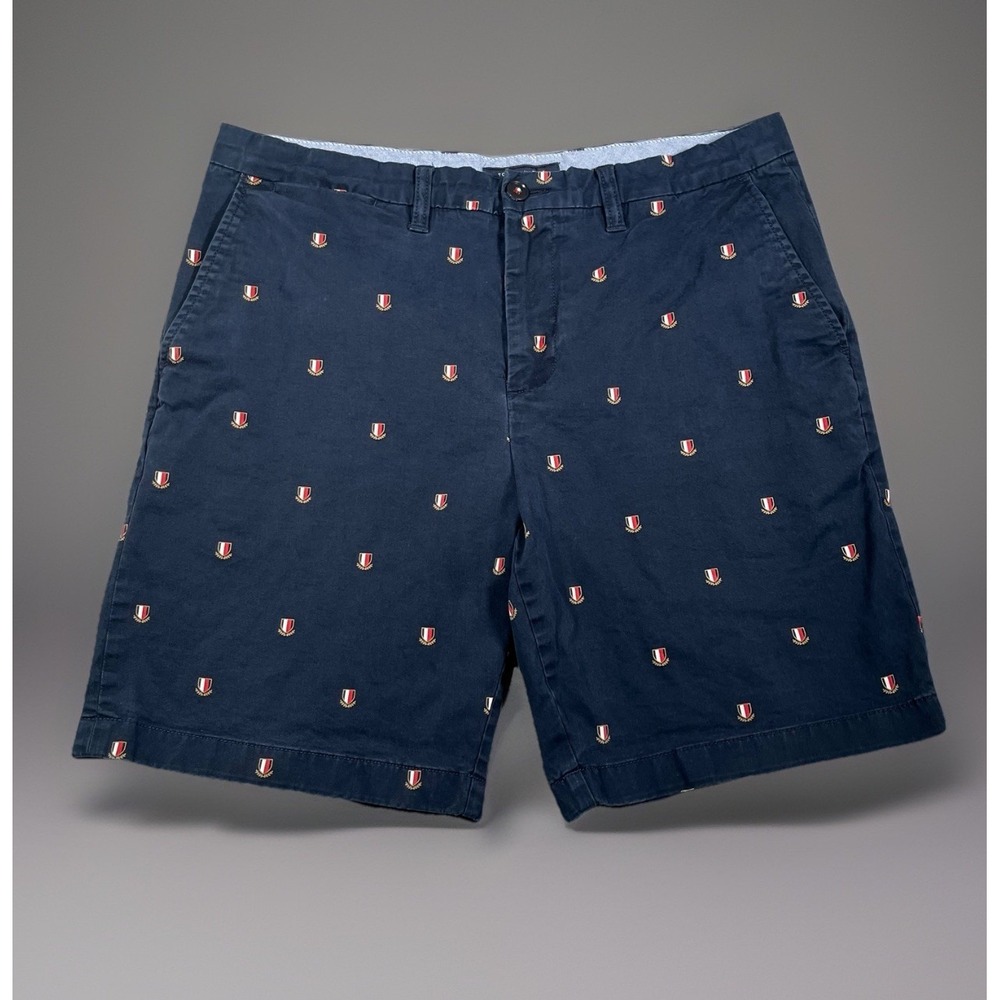 Tommy Hilfiger Men's THFLEX 8" Shorts Men 35 All Over Shield Logo Print Golf